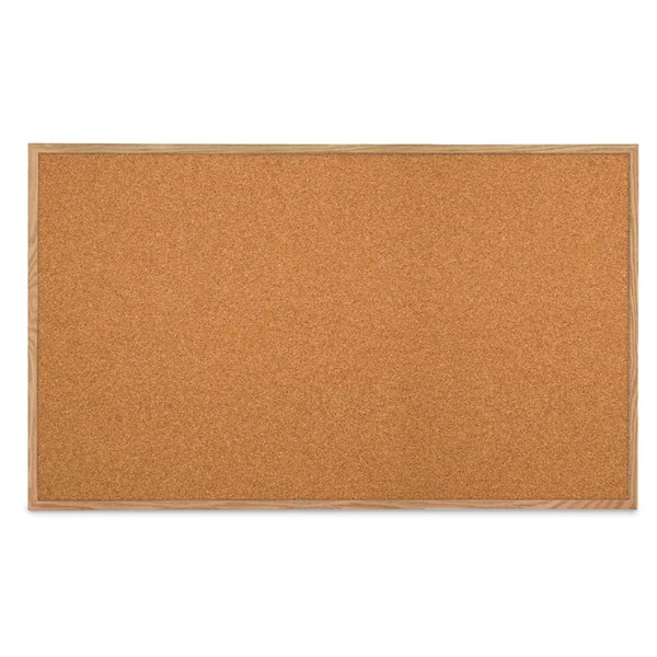 Combo Board, 48"x36", Satin Frame/White Porcelain & Rubber